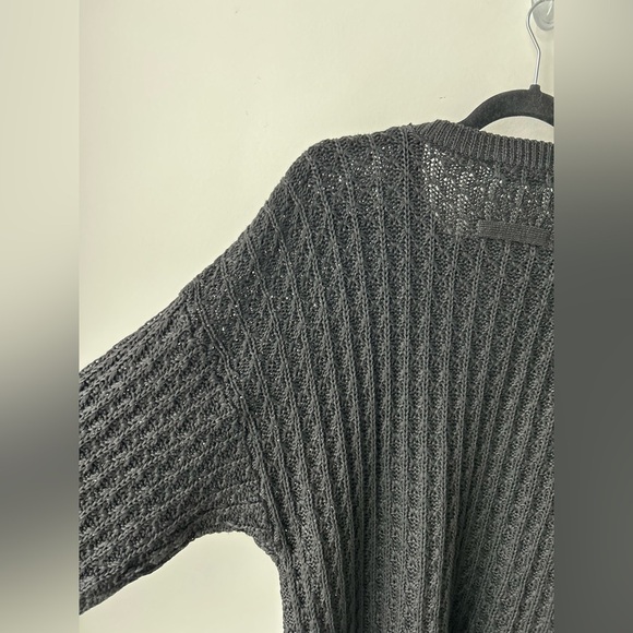 Vintage Fenn Wright Mason Womens Chunky Sweater Large Ramie Cotton black - Picture 10 of 12